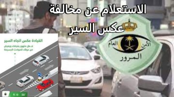 المرور السعودي طريقة الاستعلام عن مخالفات عكس السير في السعودية إليكم التفاصيل